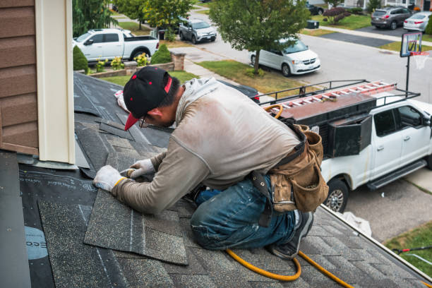 Professional Flat Roof Repair technician working in Brookline, NH